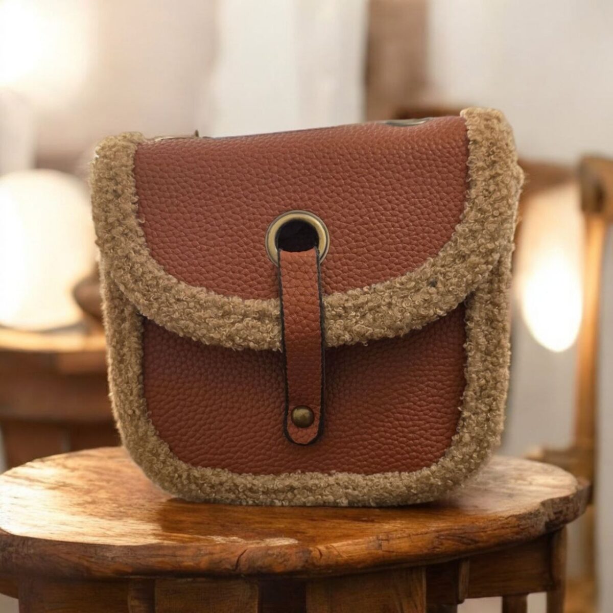 shein fur plush crossbody Bag