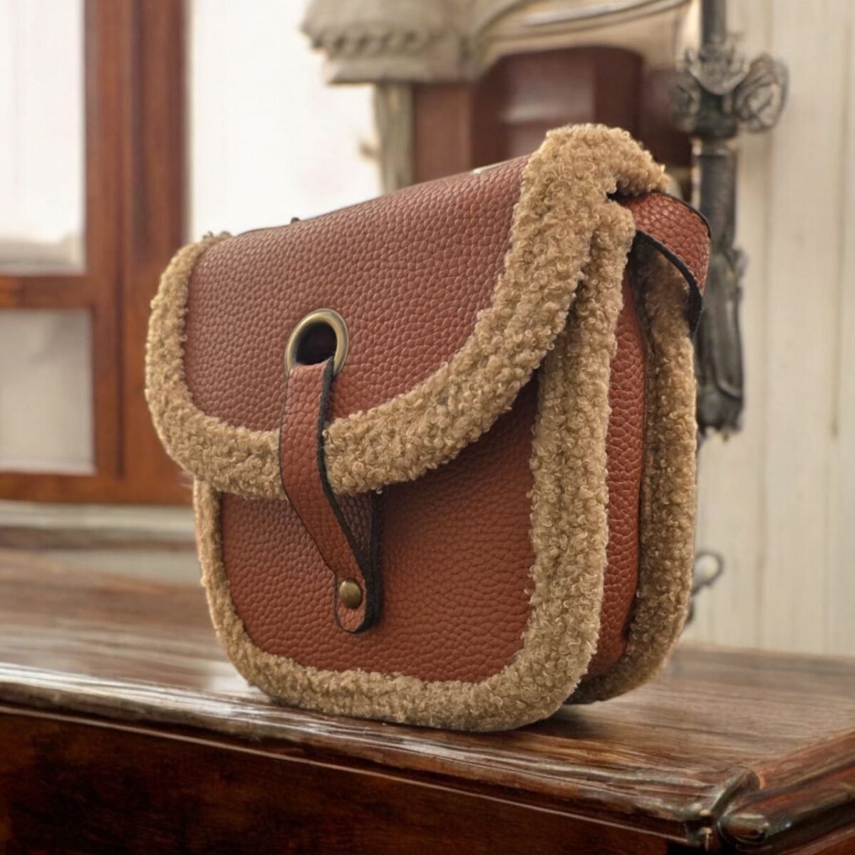 shein fur plush crossbody Bag - Image 2